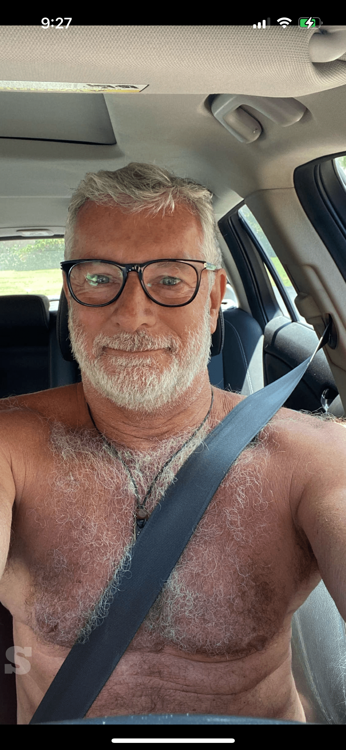 Photo by DirtyDaddyFunStuff with the username @DirtyDaddyPorn, who is a verified user,  May 5, 2024 at 6:02 PM and the text says '#hairy #silver #daddy'