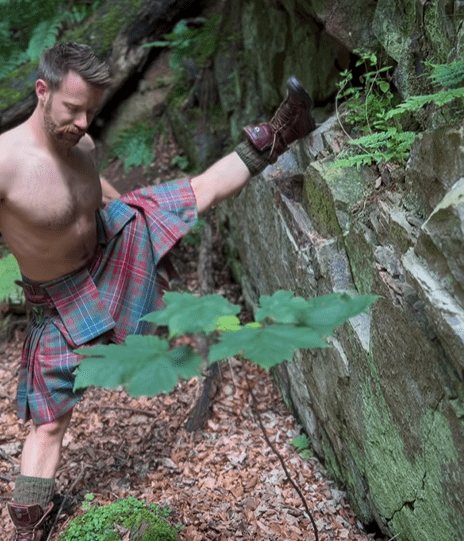 Photo by DirtyDaddyFunStuff with the username @DirtyDaddyPorn, who is a verified user,  May 1, 2024 at 11:53 PM and the text says 'Nice3 #hairy #kilt #bears'