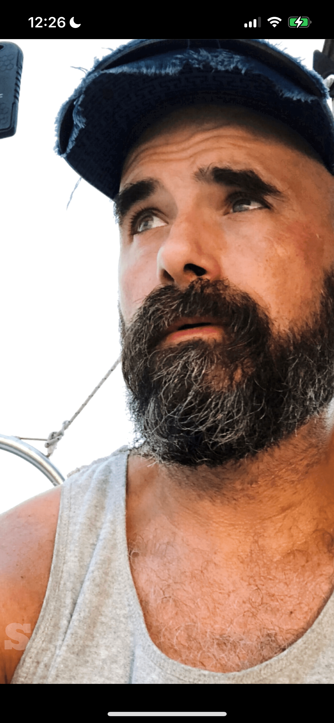 Album by DirtyDaddyFunStuff with the username @DirtyDaddyPorn, who is a verified user,  March 8, 2024 at 12:40 AM and the text says '#hung and #daddies and #beards Woof #stubble'