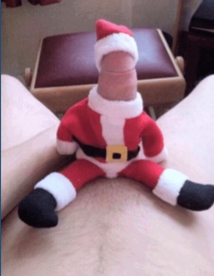 Photo by DirtyDaddyFunStuff with the username @DirtyDaddyPorn, who is a verified user,  February 15, 2024 at 12:35 AM and the text says 'Hot #santa and Black Santa and #bondage'