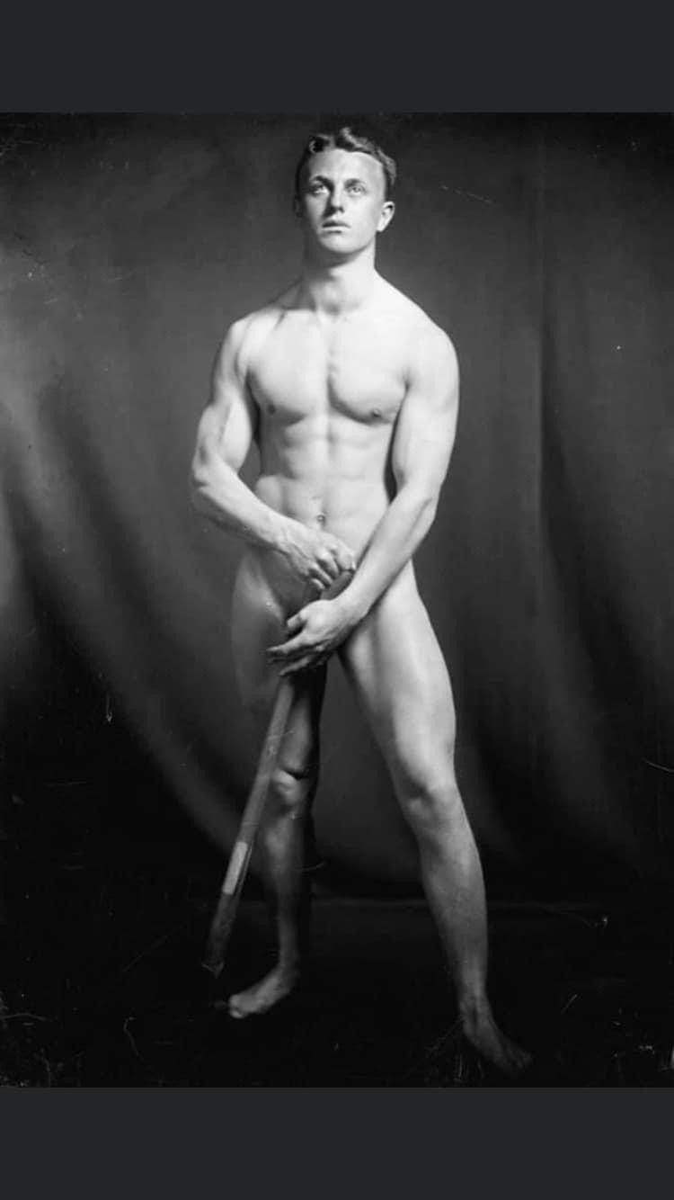 Album by DirtyDaddyFunStuff with the username @DirtyDaddyPorn, who is a verified user,  May 6, 2024 at 8:52 PM and the text says '#vintage #muscle and #hairy #stubble'