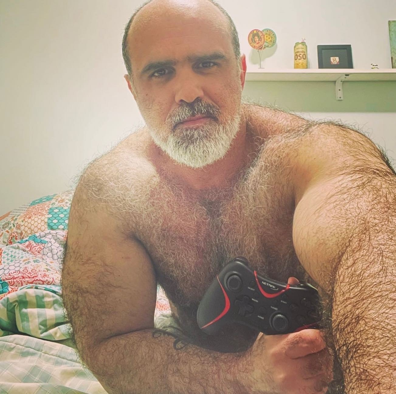 Album by DirtyDaddyFunStuff with the username @DirtyDaddyPorn, who is a verified user,  April 29, 2024 at 12:22 AM and the text says 'Stud 5 #hairy #daddies #armpits #muscles #funnies'