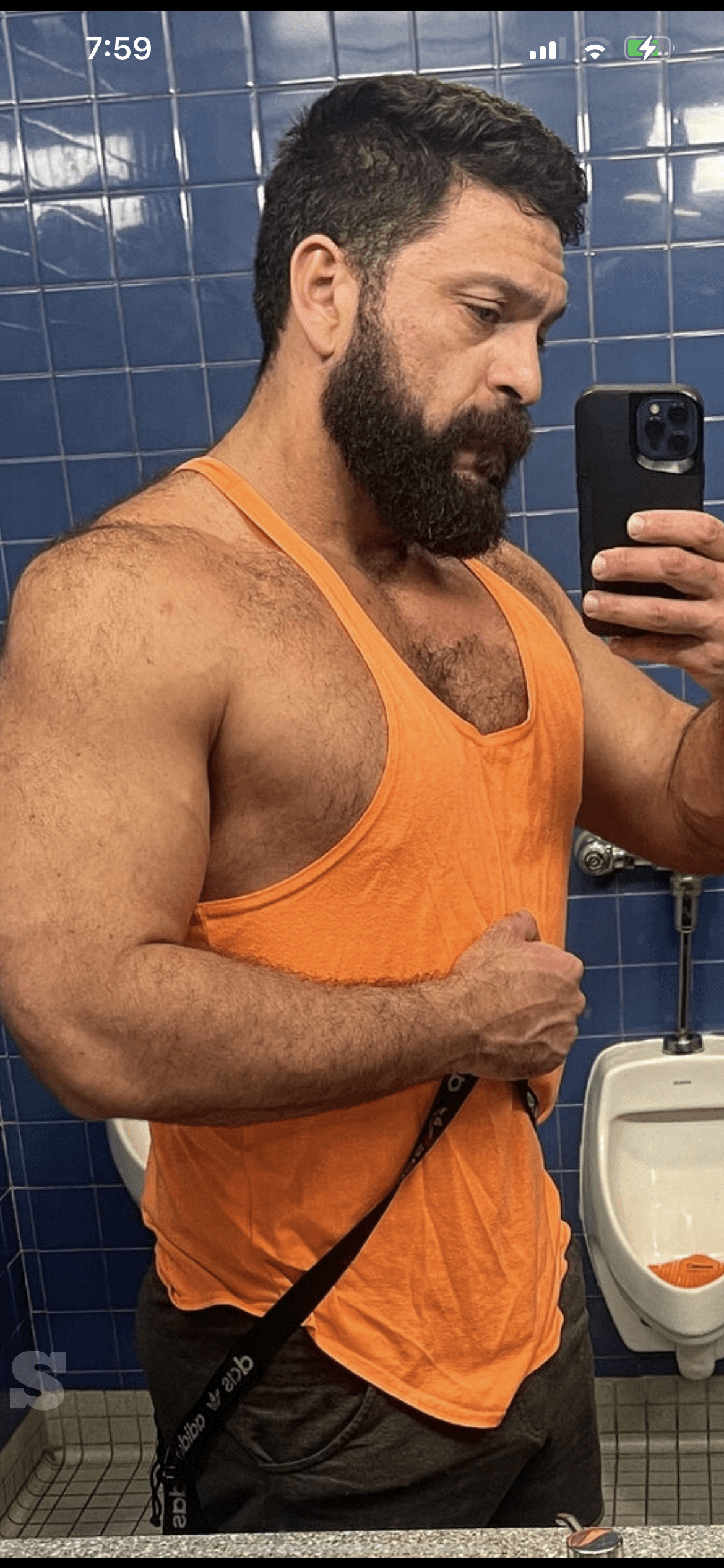 Photo by DirtyDaddyFunStuff with the username @DirtyDaddyPorn, who is a verified user,  December 30, 2023 at 5:40 PM and the text says '#beefy #hunks #muscles #hairy #beards'