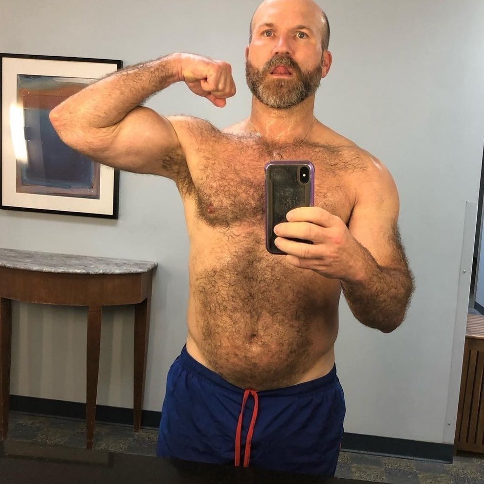 Photo by DirtyDaddyFunStuff with the username @DirtyDaddyPorn, who is a verified user,  April 29, 2024 at 12:19 AM and the text says 'Studs 3 #muscles #humor #funny #stubble #armpits'