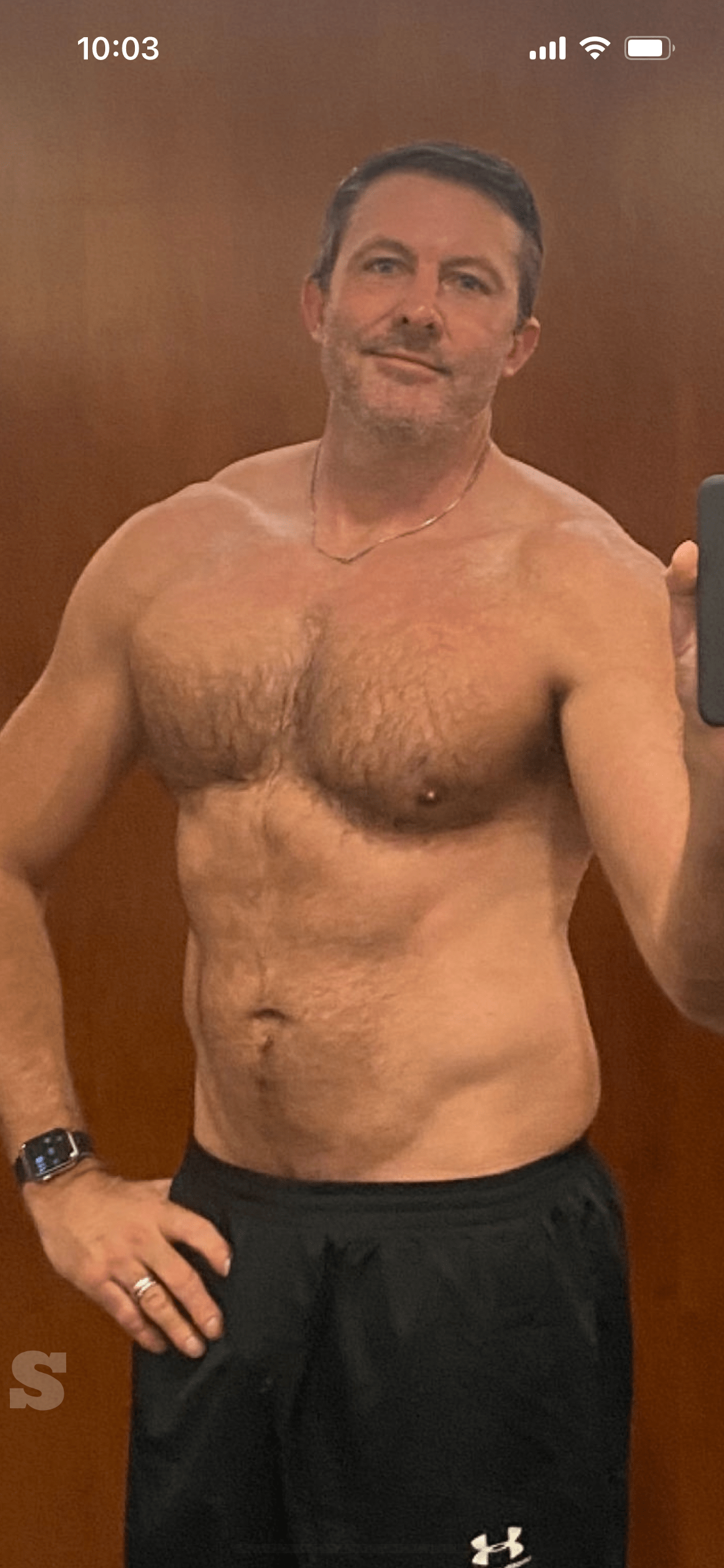 Photo by DirtyDaddyFunStuff with the username @DirtyDaddyPorn, who is a verified user,  April 29, 2024 at 9:18 PM and the text says '#armpits #sweat and #jockstraps !!'
