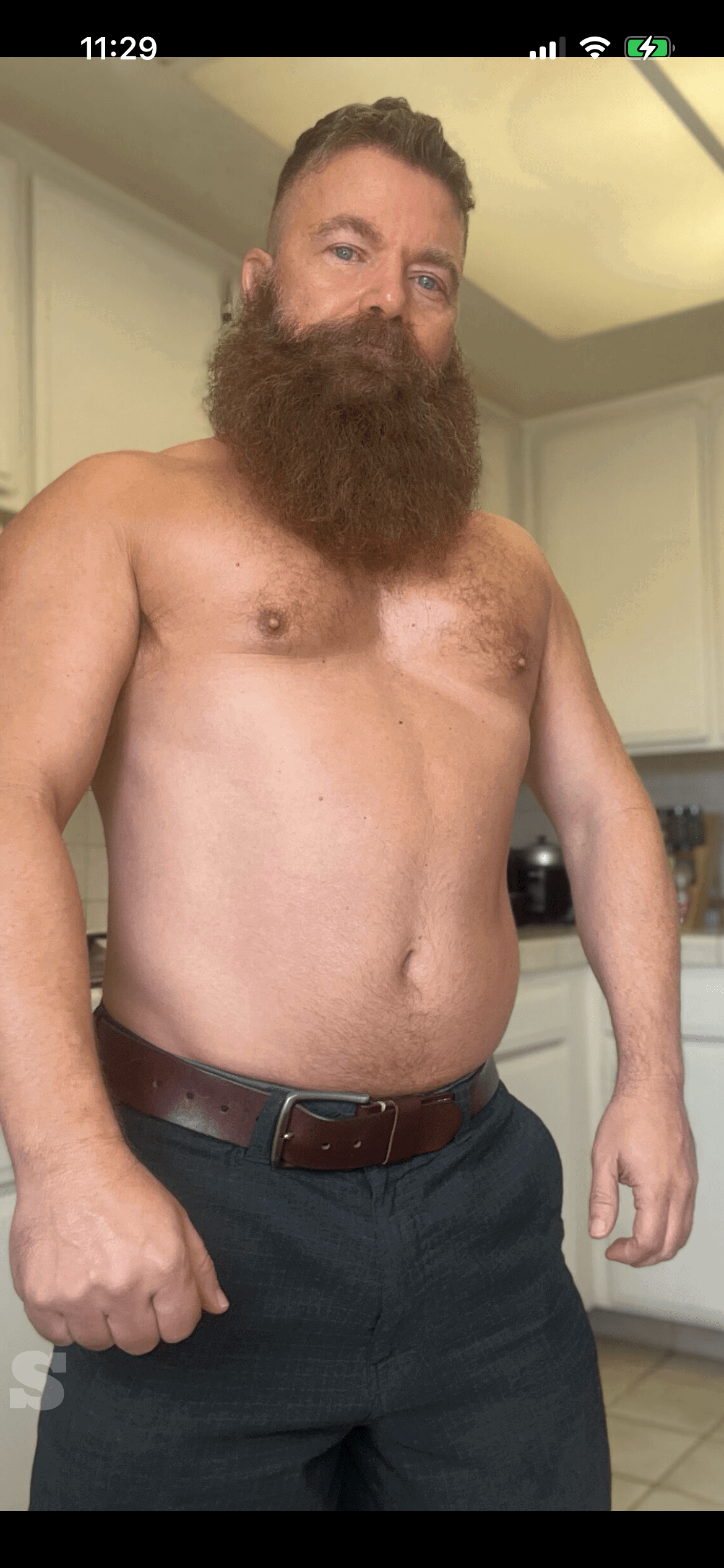 Album by DirtyDaddyFunStuff with the username @DirtyDaddyPorn, who is a verified user,  May 28, 2024 at 12:03 AM and the text says 'Hot Variety #muscles #gingers #beards'