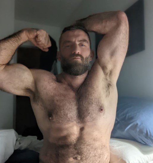 Photo by DirtyDaddyFunStuff with the username @DirtyDaddyPorn, who is a verified user,  December 12, 2023 at 7:19 PM and the text says '#hunks and Muscles'