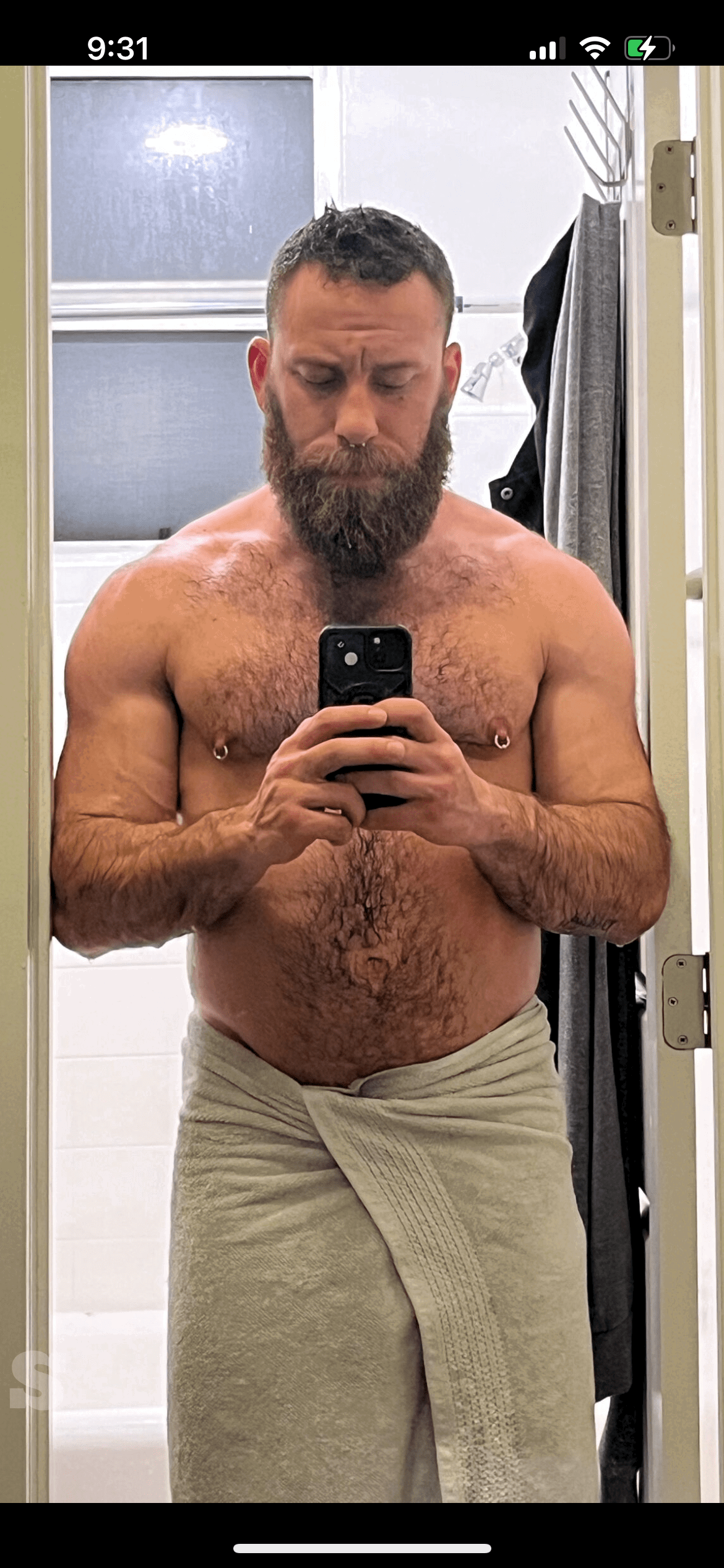 Album by DirtyDaddyFunStuff with the username @DirtyDaddyPorn, who is a verified user,  March 8, 2024 at 1:26 AM and the text says '#hairy Beary!  #bears #otters #beards #leather'