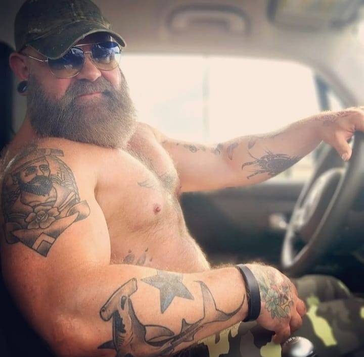 Photo by DirtyDaddyFunStuff with the username @DirtyDaddyPorn, who is a verified user,  April 28, 2024 at 6:05 PM and the text says '#hairy 5 #armpits #stubble #daddies #manly #furry #beards'