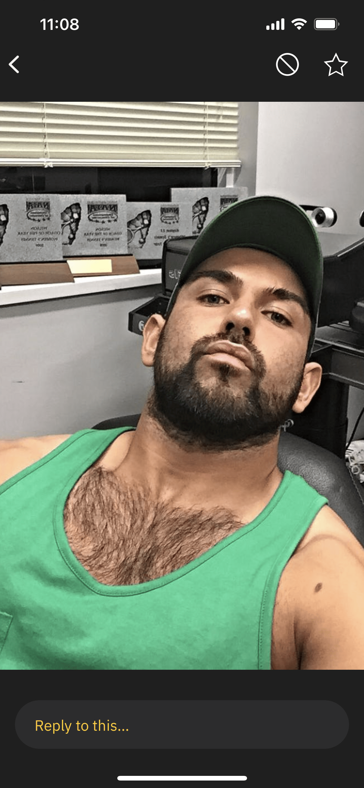 Photo by DirtyDaddyFunStuff with the username @DirtyDaddyPorn, who is a verified user,  December 7, 2023 at 10:51 PM and the text says '#hunks #stubble #hot'