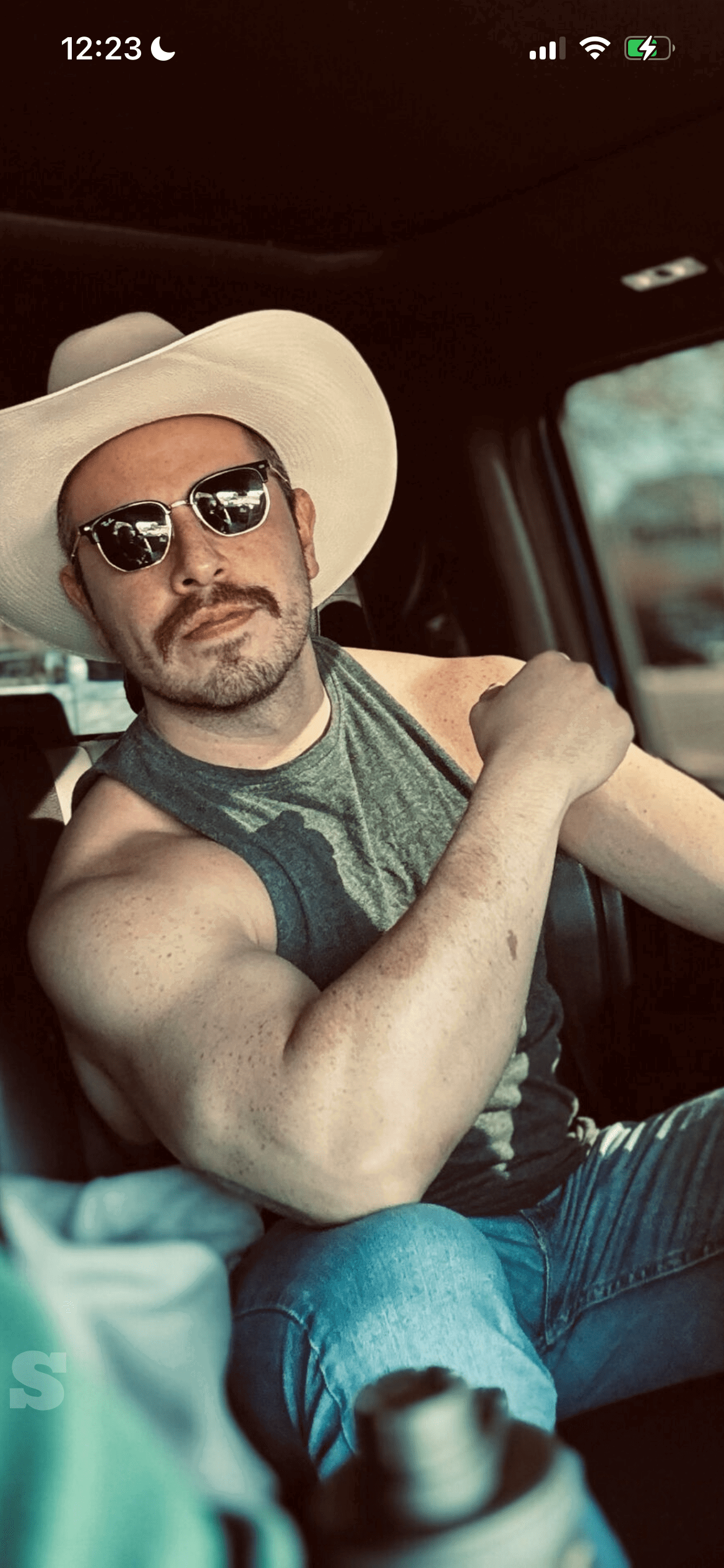 Photo by DirtyDaddyFunStuff with the username @DirtyDaddyPorn, who is a verified user,  April 21, 2024 at 7:23 PM and the text says 'Hot Mix 20 #cowboys #muscles #gingers #manly #stubble'
