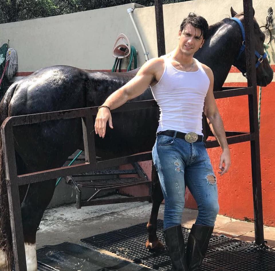 Album by DirtyDaddyFunStuff with the username @DirtyDaddyPorn, who is a verified user,  April 28, 2024 at 8:52 PM and the text says 'Hot 1 #mexico #mexican #cowboys #countryboys'