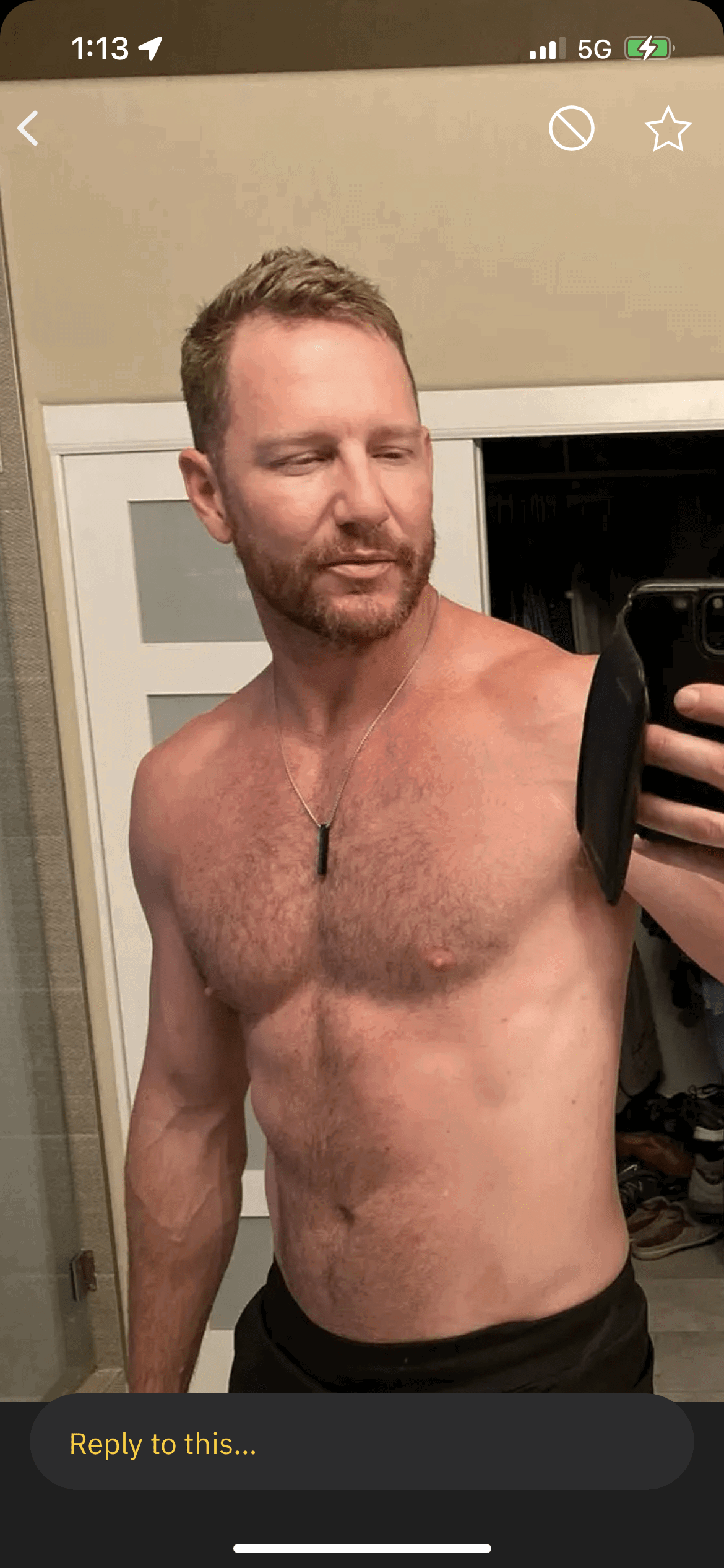 Photo by DirtyDaddyFunStuff with the username @DirtyDaddyPorn, who is a verified user,  February 19, 2024 at 7:18 PM and the text says 'Ripped Muscles and #amrpits and #abs and #stubble..'