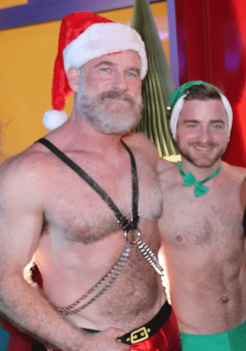 Photo by DirtyDaddyFunStuff with the username @DirtyDaddyPorn, who is a verified user,  December 5, 2023 at 10:55 PM and the text says '#santa and his #elves.  #christmas'