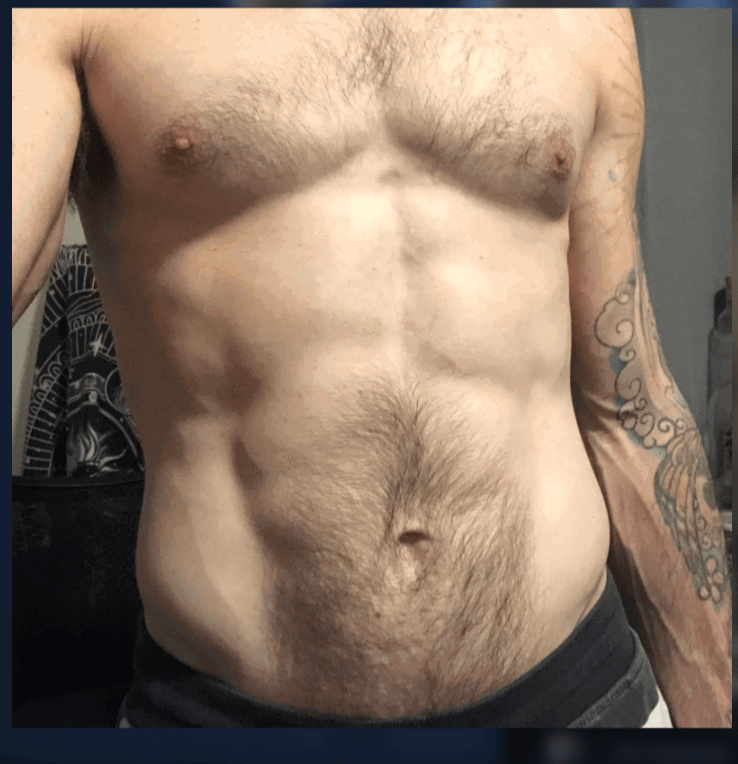 Album by DirtyDaddyFunStuff with the username @DirtyDaddyPorn, who is a verified user,  May 1, 2024 at 12:42 AM and the text says 'Men 6 #muscles #hairy'