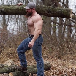 Photo by DirtyDaddyFunStuff with the username @DirtyDaddyPorn, who is a verified user,  April 28, 2024 at 11:05 PM and the text says 'Wood  #bear #muscles #hairy'