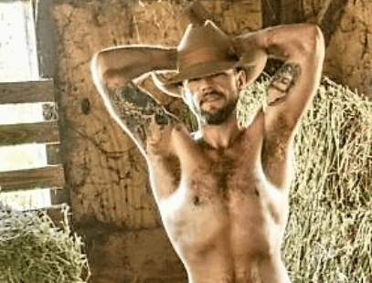 Photo by DirtyDaddyFunStuff with the username @DirtyDaddyPorn, who is a verified user,  February 16, 2024 at 12:27 AM and the text says 'Cowboys on the Farm #farm #farmers #cowboys #countryboys #fucking #hung #hairy #butch #twinks  #hairy #otters'