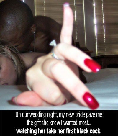 Photo by IWantYouToFuckMyWife with the username @IWantYouToFuckMyWife, who is a verified user,  May 1, 2024 at 3:29 PM. The post is about the topic White wives and BBC and the text says '#hotwife #hotwifefetish #blonde #dirtyblonde #fuckingothermen #blacked #firstblackcock #interracial #bbc #bigblackcock #blackcocksmatter #snowbunny #riskysex #nocondoms #leavetheringon #ourweddingnight'