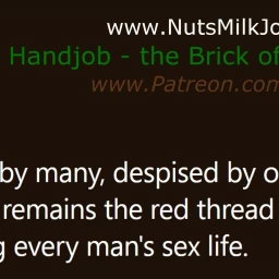 Photo by NutsMilk with the username @NutsMilk, who is a brand user,  April 6, 2024 at 12:34 PM and the text says '"Handjob - the Brick of the Wall"
Read my article here: https://nutsmilkjournal.com/handjob-the-brick-of-the-wall.htm'