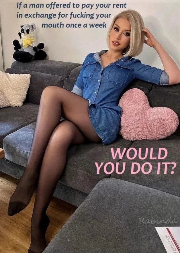 Photo by CockClimber with the username @CockClimber,  March 10, 2024 at 9:45 AM. The post is about the topic Sissy and the text says 'would you??'