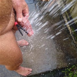Photo by TR5point5 with the username @TR5point5,  May 4, 2024 at 12:48 PM and the text says 'Outdoor Shower'