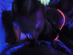 Photo by Kenley & Erik with the username @KenleyandErik, who is a verified user,  February 4, 2024 at 10:12 PM and the text says 'After party fun!

#milf #amateur #blacklight #perfecttits #tribute #cumtribute #tits #blowjob #bbw #bigtits #boobs #tributeme #naughty'
