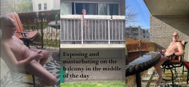 Photo by ExposedJacker2 with the username @ExposedJacker2, who is a verified user,  May 14, 2024 at 12:53 PM. The post is about the topic Gay Exhibitionists and the text says 'I enjoy exposing myself as I masturbate at a bud's place out on his balcony in the middle of the day..'