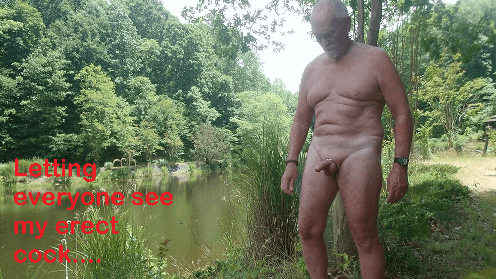 Photo by ExposedJacker2 with the username @ExposedJacker2, who is a verified user,  June 18, 2024 at 1:25 PM. The post is about the topic GayExTumblr and the text says 'Another day at the nudist campground.  I exposed my erect cock and jerked off while others looked on....'