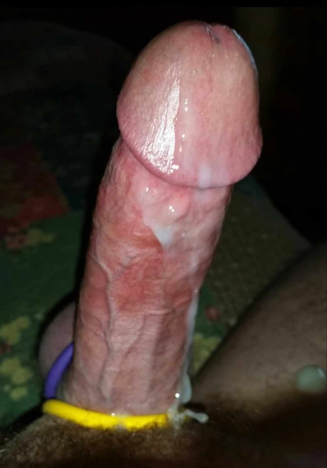 Photo by T.Davis8 with the username @T.Davis8, who is a verified user,  February 19, 2024 at 4:49 AM. The post is about the topic Amateur Cocks and the text says 'Looking at porn on Sharesome tonight and my amature cock shot this huge wad of cum! 😈'