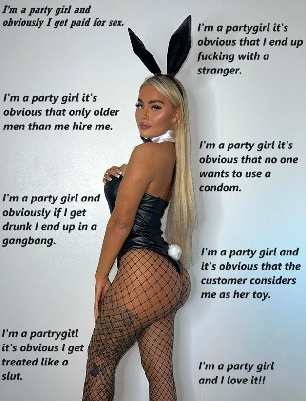 Photo by Lordofsin2 with the username @Lordofsin2, who is a verified user,  May 10, 2024 at 9:53 AM and the text says '#partygirl #slut #bunny #teen'