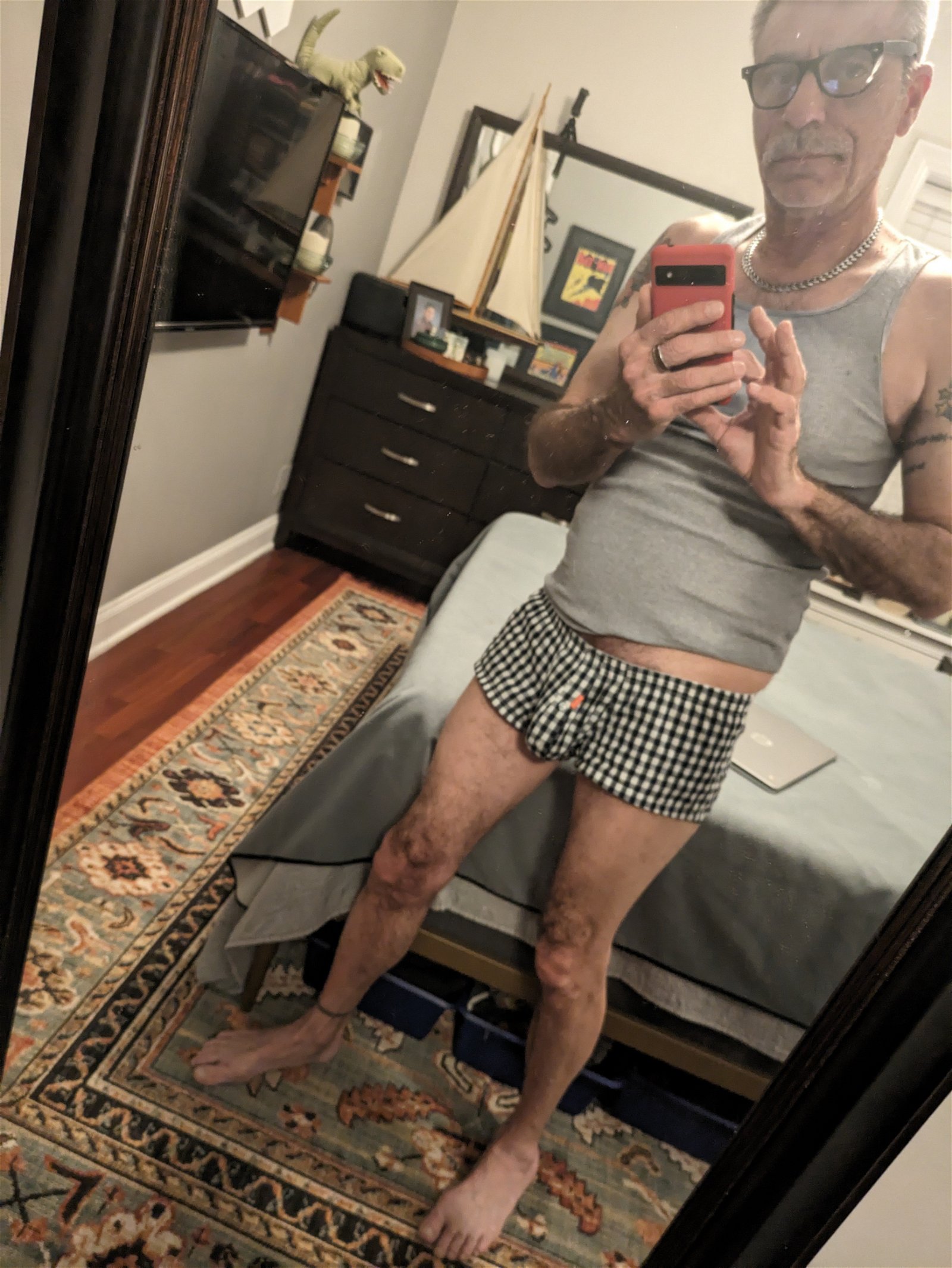 Photo by Daddy and his boy with the username @Webcrawlerguy, who is a verified user,  April 9, 2024 at 11:20 AM. The post is about the topic Bulges and the text says 'Finally, some boxers I can wear'