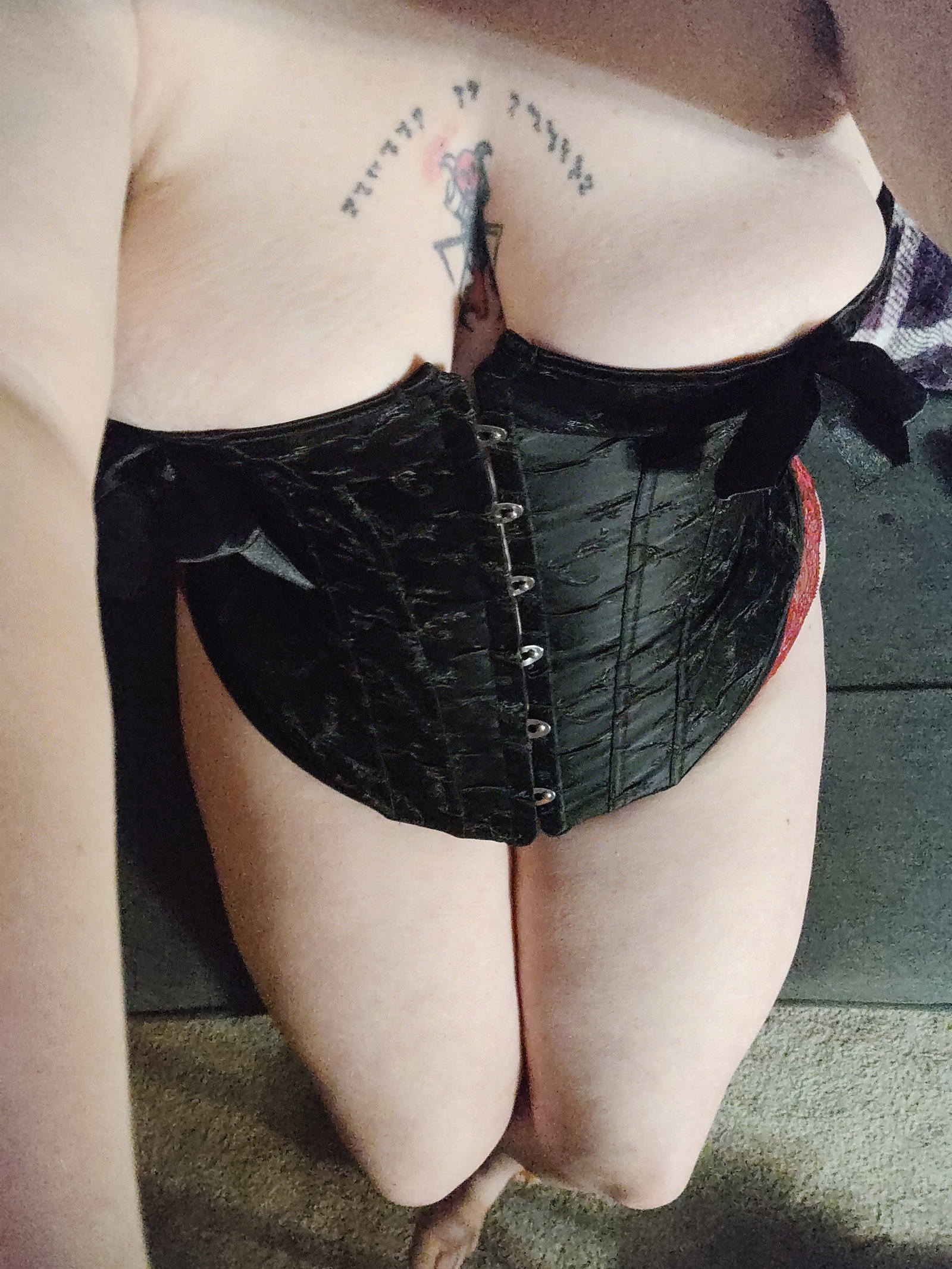 Photo by PetraSane with the username @PetraSane, who is a verified user,  March 23, 2024 at 4:16 AM and the text says 'Love my corsets ☺️'