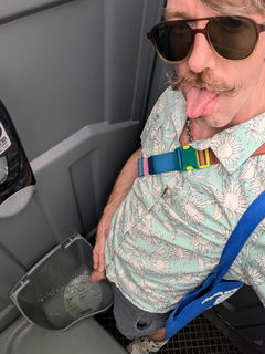 Photo by RandyRion with the username @RandyRion, who is a verified user,  August 11, 2024 at 1:33 AM and the text says 'some porta potty tom-foolery'