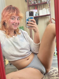 Photo by Abby with the username @redheadabby, who is a star user,  May 25, 2024 at 5:41 PM. The post is about the topic Mirror Selfies and the text says 'Good Morning, Sharesome!!!!'