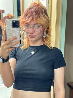 Photo by Abby with the username @redheadabby, who is a star user,  July 2, 2024 at 7:56 PM. The post is about the topic Glasses and the text says 'Hey there'