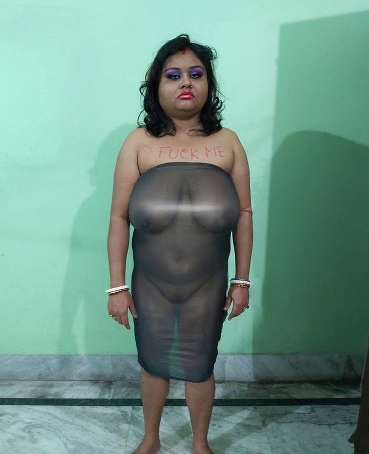 Photo by Rupali Boudi with the username @RupaliBoudi, who is a star user,  May 8, 2024 at 1:29 PM. The post is about the topic Nasty Sluts & Whores and the text says 'Desi Big Boobs Bengali Whore Wife Rupali Boudi with her Slutty Face Posing in Dirty Transparent Dress Showing Big Boobs and Wet Pussy Exposed to become a Famous Web Whore 🫦

Fuck my Wet Pussy💦

Like, Share, Comment to make Make me a Famous Web..'