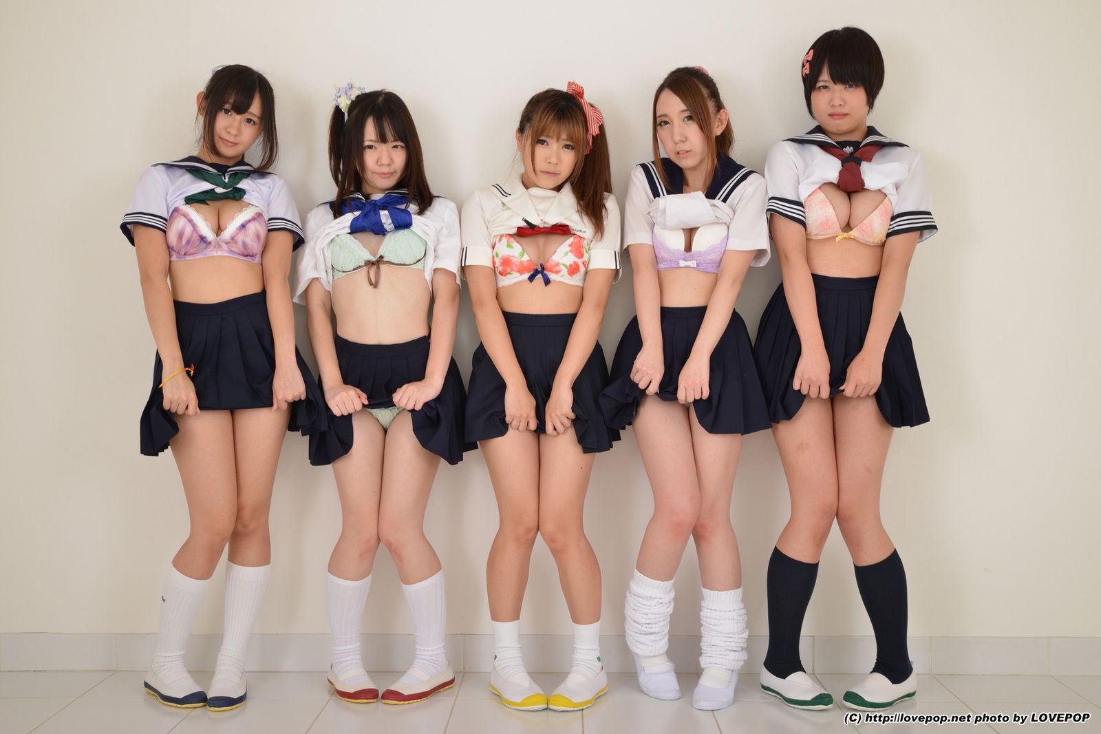 Album by AsianBallDrainers with the username @AsianBallDrainers,  December 17, 2018 at 8:12 PM. The post is about the topic Japanese School Uniform and the text says '#school uniform #cosplay #panties #upskirt'