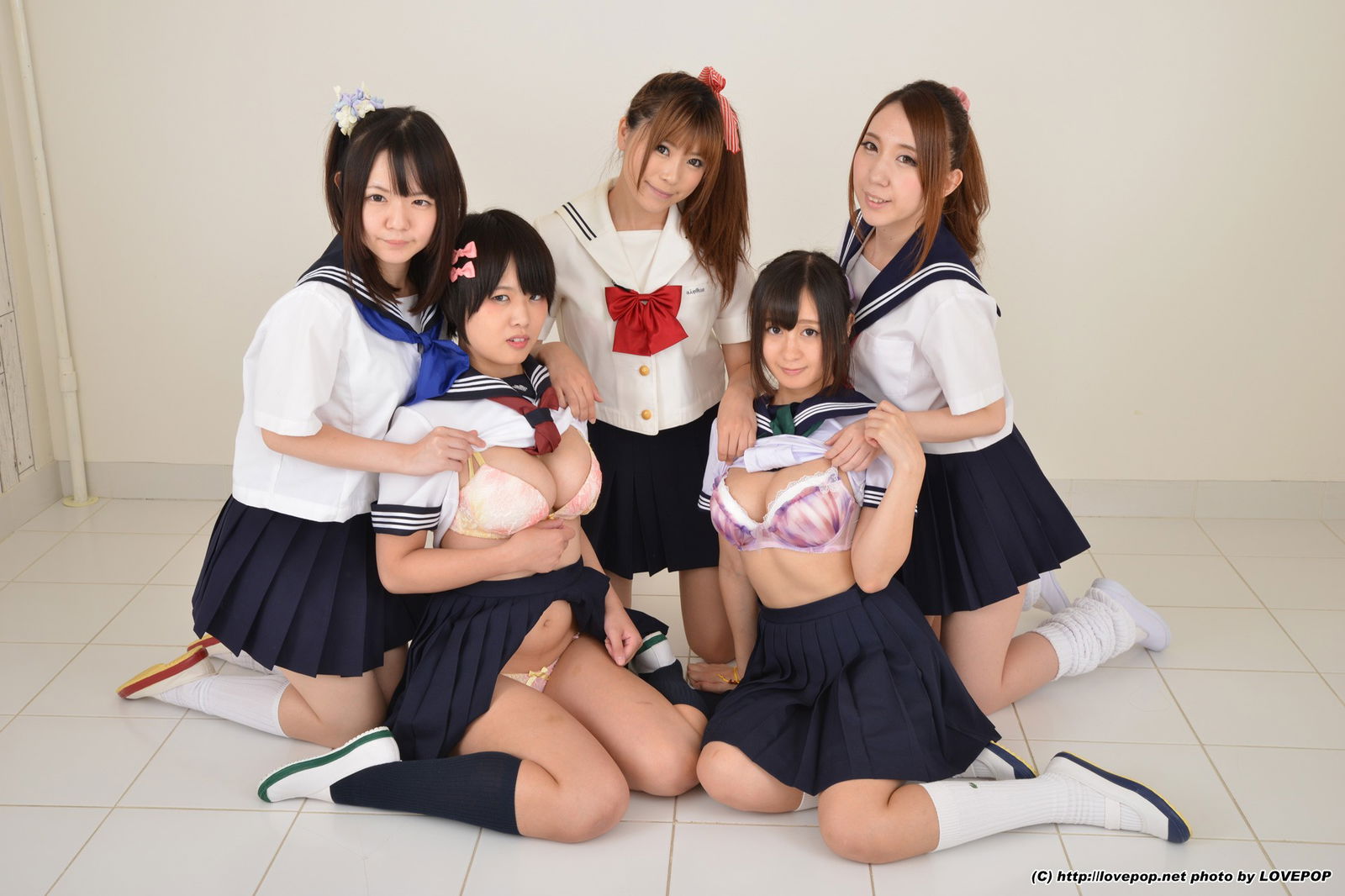 Album by AsianBallDrainers with the username @AsianBallDrainers,  December 17, 2018 at 8:12 PM. The post is about the topic Japanese School Uniform and the text says '#school uniform #cosplay #panties #upskirt'