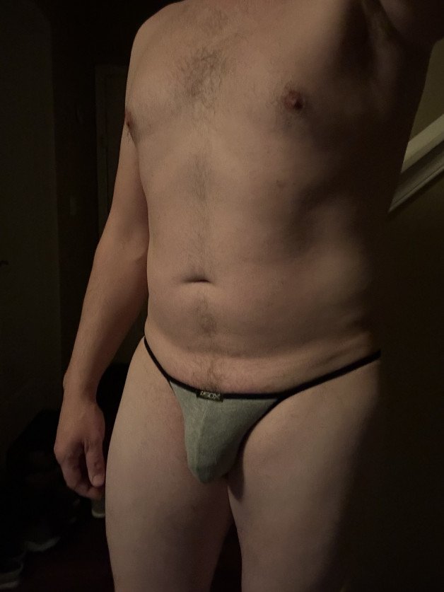 Photo by Dick.Sanchez with the username @Dick.Sanchez, who is a verified user,  October 24, 2024 at 6:08 AM. The post is about the topic Bikini Briefs and the text says 'I wish we could all just spend all of our time in our underwear'