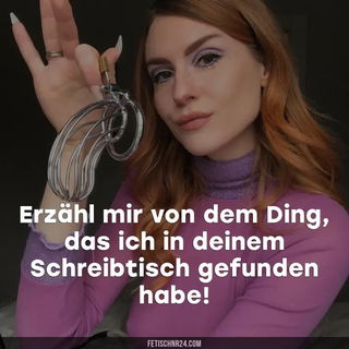 Photo by FetischNr24 - Mrs Emily with the username @FetischNr24, who is a brand user,  October 29, 2024 at 9:30 AM. The post is about the topic German Cuckold Captions and the text says 'Jetzt aber raus mit der Sprache..'