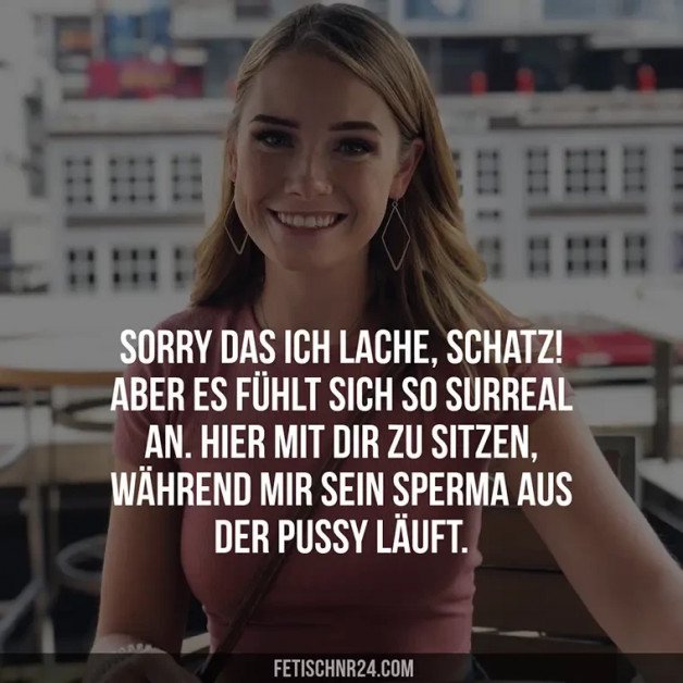 Photo by FetischNr24 - Mrs Emily with the username @FetischNr24, who is a brand user,  February 13, 2024 at 6:16 PM. The post is about the topic German Cuckold Captions and the text says 'Wenn sie sich kaum konzentrieren kann. #deutsch #captions #cuckold'