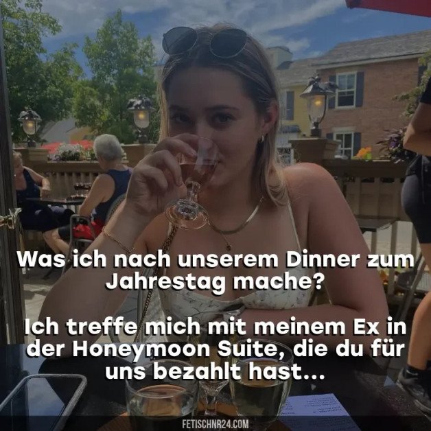 Photo by FetischNr24 - Mrs Emily with the username @FetischNr24, who is a brand user,  August 15, 2024 at 10:50 AM. The post is about the topic Cuckold Captions and the text says 'Date mit dem Ex...

#cuckold #german #deutsch #caption'