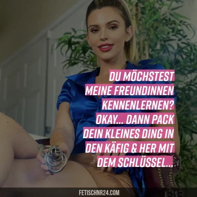 Photo by FetischNr24 - Mrs Emily with the username @FetischNr24, who is a brand user,  April 26, 2024 at 9:05 PM. The post is about the topic Cuckold Captions and the text says 'Es ist ja nicht so, dass du wirklich eine Wahl hättest.

#cukold #caption #german #deutsch'