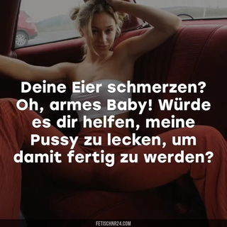 Photo by FetischNr24 - Mrs Emily with the username @FetischNr24, who is a brand user,  November 7, 2024 at 10:20 AM. The post is about the topic Cuckold Captions and the text says 'Armer kleiner Cucky..'