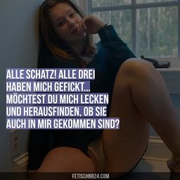 Photo by FetischNr24 - Mrs Emily with the username @FetischNr24, who is a brand user,  February 16, 2024 at 5:30 PM. The post is about the topic German Cuckold Captions and the text says 'Ein Angebot nur für dich... #cuckold #german #detusch #caption'