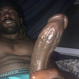 Photo by KingBull420 with the username @KingBull420, who is a verified user,  May 8, 2024 at 1:37 AM. The post is about the topic Big Black Cock and the text says 'whats your favorite part about my black cock? 😈'