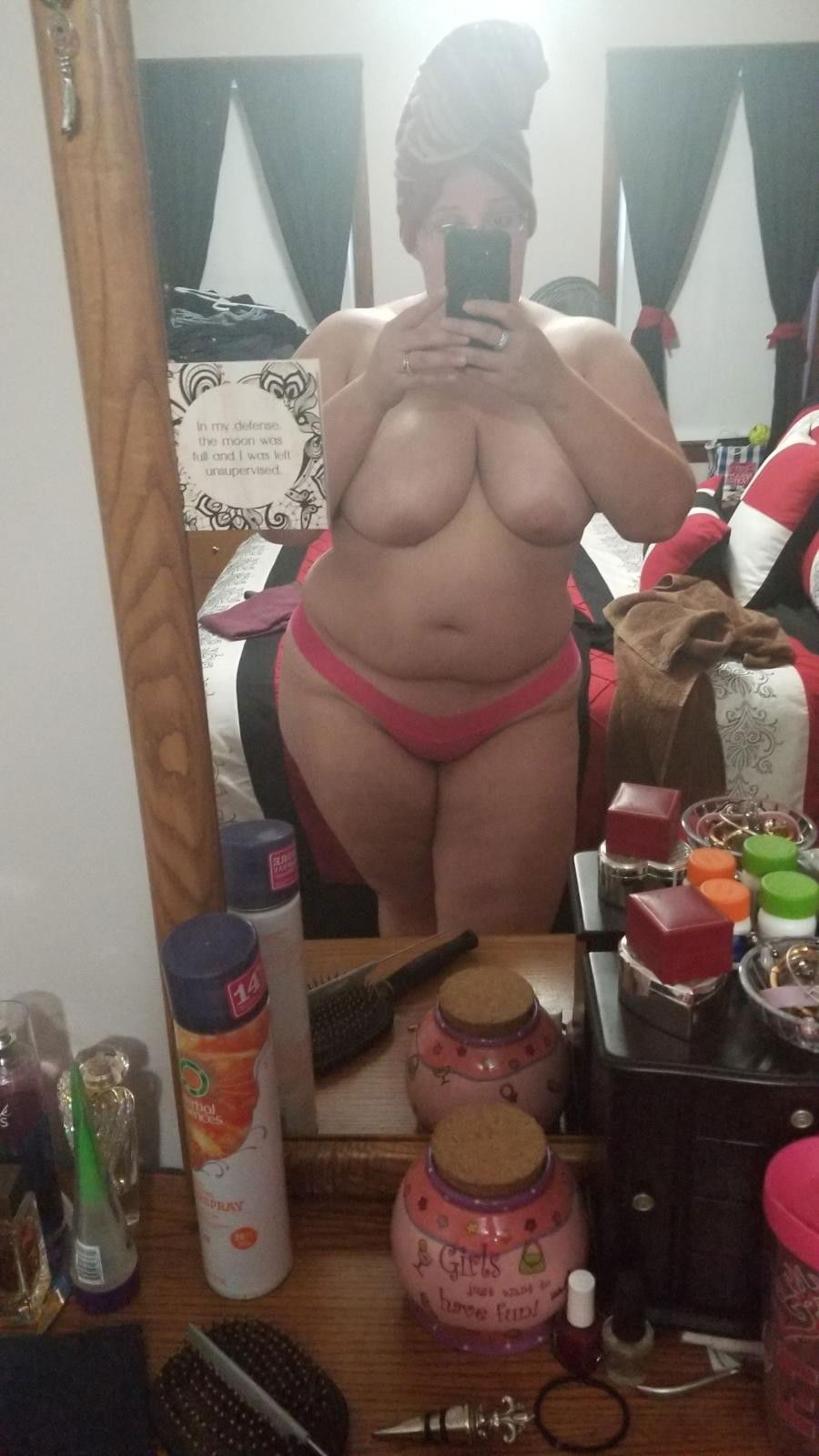 Photo by Ahotwife16 with the username @Ahotwife16, who is a verified user,  January 2, 2019 at 8:12 PM and the text says '#hotwife #bigtits #thick #bigass #plump 
My wife'