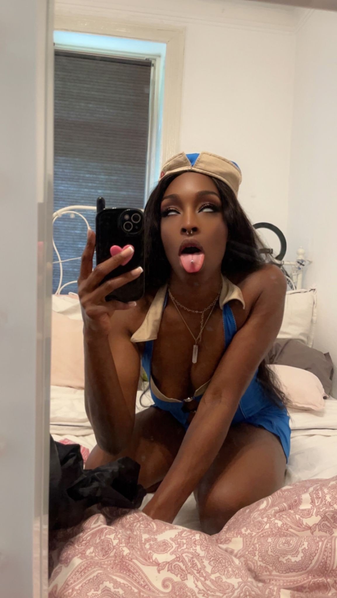 Album by StormySin with the username @StormySin, who is a star user,  July 24, 2024 at 6:04 PM. The post is about the topic Ebony and the text says 'on my face or where?'