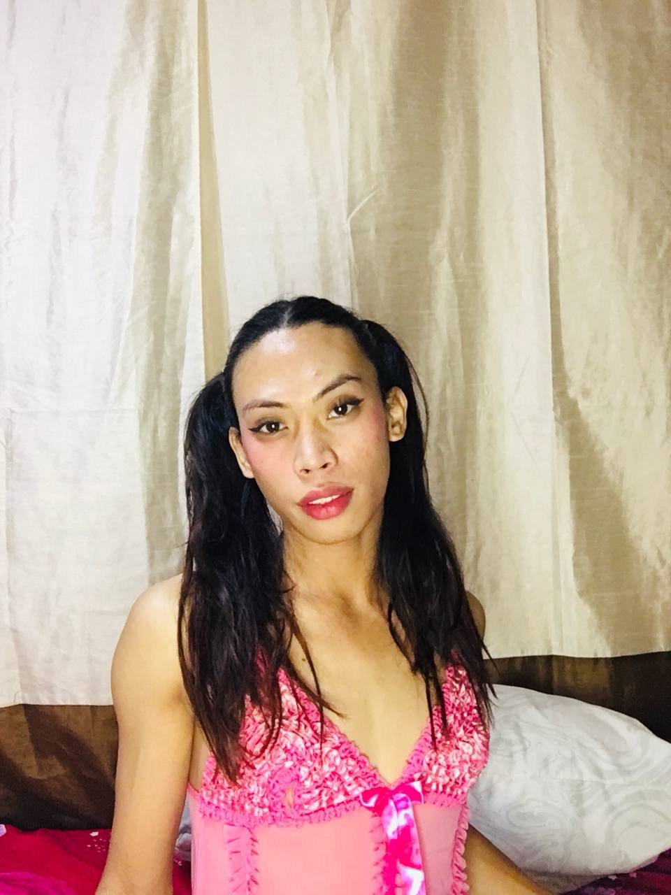 Photo by SissySara69 with the username @SissySara69, who is a verified user,  April 8, 2024 at 8:17 AM. The post is about the topic Trans and the text says 'new pink lingerie'