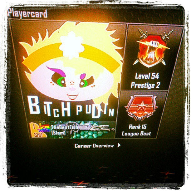 Photo by Nutterbutter with the username @NuttsNButts,  February 6, 2013 at 7:09 PM and the text says '#blam#cuntface#cunt#face#blam#daadaaadada#bitchpudding#bitch #pudding#ps3#cod#blackops2 #black#ops2'